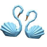 Max Maxb Geometric Swan Ornaments Living Room Bedroom Wine Cabinet Decorations Blue