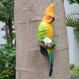 Max Simulation Parrot Bird Sculpture, Wall Hanging B