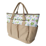 Max Canvas Cactus Printed Gardening Tool Organizer Tote Bag with Multi-Pockets