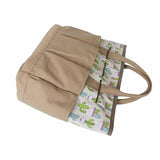Max Canvas Cactus Printed Gardening Tool Organizer Tote Bag with Multi-Pockets