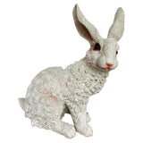 Max Resin Rabbit Statue Bunny Garden Sculpture Lawn Yard Art Decor White