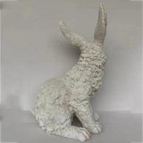 Max Resin Rabbit Statue Bunny Garden Sculpture Lawn Yard Art Decor White