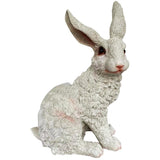Max Resin Rabbit Statue Bunny Garden Sculpture Lawn Yard Art Decor White