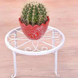Max Metal Plants Stand Flowerpot Holder Iron Art Pot Vase Holder Shelf White