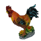 Max Resin Rooster Figurine Garden Yard Ornament Farm Animal Decor Red Brown