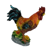 Max Resin Rooster Figurine Garden Yard Ornament Farm Animal Decor Red Brown