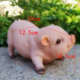 Max Resin Garden Pig Outdoor Animal Statue Lawn Decoration Pink Sitting Pig