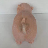 Max Resin Garden Pig Outdoor Animal Statue Lawn Decoration Pink Sitting Pig