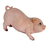 Max Resin Garden Pig Outdoor Animal Statue Lawn Decoration Pink Sitting Pig