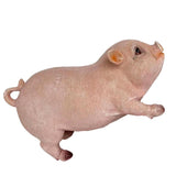 Max Resin Garden Pig Outdoor Animal Statue Lawn Decoration Pink Sitting Pig