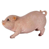 Max Resin Garden Pig Outdoor Animal Statue Lawn Decoration Pink Sitting Pig