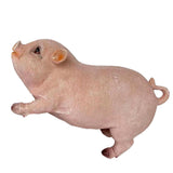Max Resin Garden Pig Outdoor Animal Statue Lawn Decoration Pink Sitting Pig
