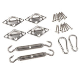 Max Quadrilateral Sun Shade Sail Stainless Steel Hardware Installation Kit 5mm