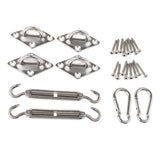 Max Quadrilateral Sun Shade Sail Stainless Steel Hardware Installation Kit 5mm