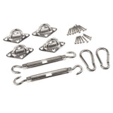 Max Quadrilateral Sun Shade Sail Stainless Steel Hardware Installation Kit 8mm