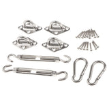 Max Quadrilateral Sun Shade Sail Stainless Steel Hardware Installation Kit 8mm