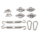 Max Quadrilateral Sun Shade Sail Stainless Steel Hardware Installation Kit 8mm