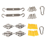 Max Quadrilateral Sun Shade Sail Stainless Steel Hardware Installation Kit 5mm