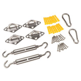 Max Quadrilateral Sun Shade Sail Stainless Steel Hardware Installation Kit 6mm