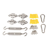 Max Quadrilateral Sun Shade Sail Stainless Steel Hardware Installation Kit 6mm