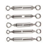 Max Stainless Steel Turnbuckle Wire Rope Tensioner Hook Eye Rigging Screw M4
