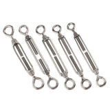 Max Stainless Steel Turnbuckle Wire Rope Tensioner Hook Eye Rigging Screw M4