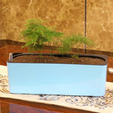 Max Self Watering Traditional Round Planter Pot  Blue