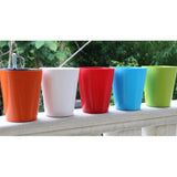 Max Self Watering Traditional Round Planter Pot  Red