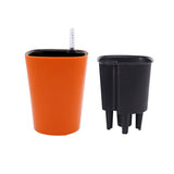 Max Self Watering Traditional Round Planter Pot  Orange