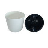 Max Self Watering Traditional Round Planter Pot  White