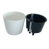 Max Self Watering Traditional Round Planter Pot  White