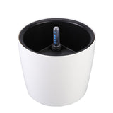 Max Self Watering Traditional Round Planter Pot  White