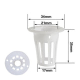 Max 10Pcs Mesh Pot Net Cup Basket Hydroponic Plant Grow Round 34x17x35mm