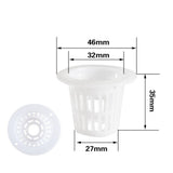 Max 10Pcs Mesh Pot Net Cup Basket Hydroponic Plant Grow Round 46x27x35mm