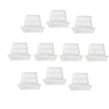 Max 10Pcs Mesh Pot Net Cup Basket Hydroponic Plant Grow Square 57x37x35mm