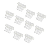Max 10Pcs Mesh Pot Net Cup Basket Hydroponic Plant Grow Square 57x37x35mm