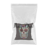 Max Linen Skull Pillow Cushion Cover Pillowslip Throw Pillow Case 43x43cm O