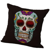 Max Linen Skull Pillow Cushion Cover Pillowslip Throw Pillow Case 43x43cm O