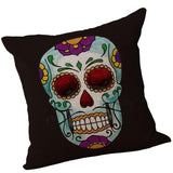 Max Linen Skull Pillow Cushion Cover Pillowslip Throw Pillow Case 43x43cm O