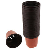 Max Double Color Seedlings Flower Plants Plastic Pots Nursery Container 120mm