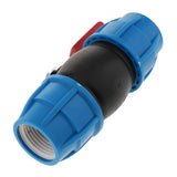 Max PE plastic valve - straight valve - plastic & steel core 50mm Steel Core 50mm Steel Core