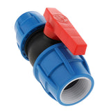 Max PE plastic valve - straight valve - plastic & steel core 50mm Steel Core 50mm Plastic Core