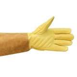 Max Extra Long Cowhide Beekeeping Gloves Elasticated Beekeeper Tool Supply L