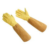 Max Extra Long Cowhide Beekeeping Gloves Elasticated Beekeeper Tool Supply L