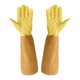 Max Extra Long Cowhide Beekeeping Gloves Elasticated Beekeeper Tool Supply L
