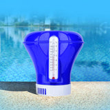 Max 8 Inch Floating Chlorine Dispenser with Thermometer Spa Tub Swimming Pool