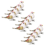 Max Maxb 12Pcs Artificial Mini Decorative Foam Birds for Crafts Garden Decor Red