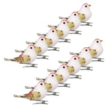 Max Maxb 12Pcs Artificial Mini Decorative Foam Birds for Crafts Garden Decor Red