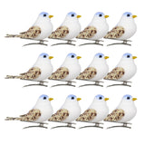 Max Maxb 12Pcs Artificial Mini Decorative Foam Birds for Crafts Garden Decor Blue