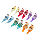 Max Maxb 12Pcs Foam Birds Feather Simulation Parrot for Party Wedding Decor with Claw